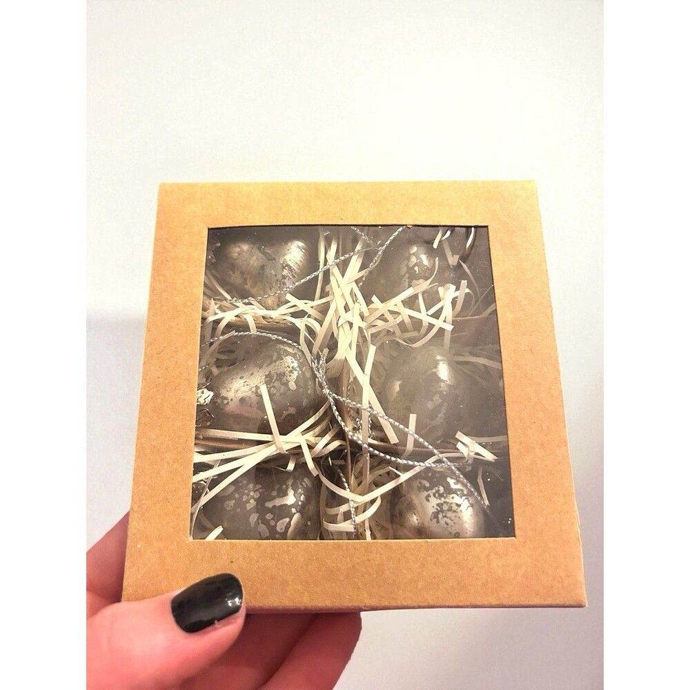 Ragon House 2" Mercury Glass Style Christmas Bell Shaped Ornaments Set of 6